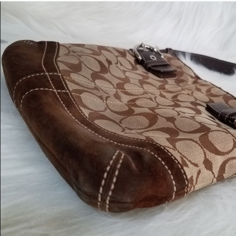 SOLD• COACH| Brown Signature Logo Leather Bags - Picture 4 of 6